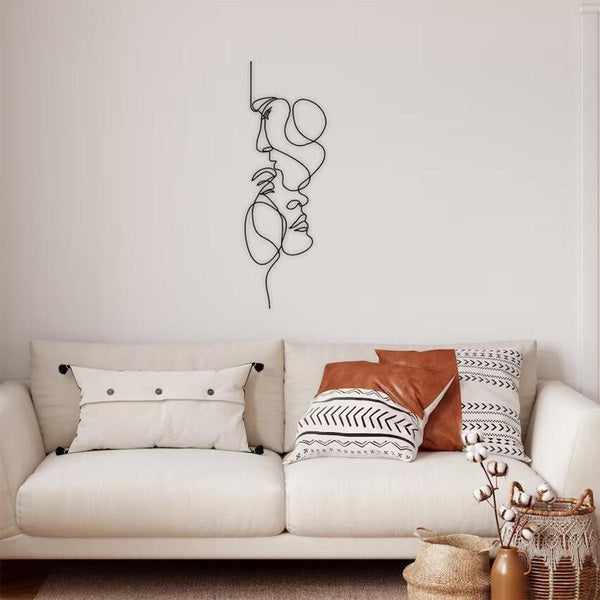 Love Line Modern Home Decoration Wall Vinyl Stickers Minimalist Art Wall Decals for Bedroom