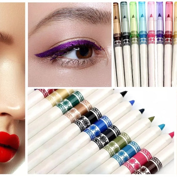 Eyeliner Pencils Vivid Multicolor -12 Pieces