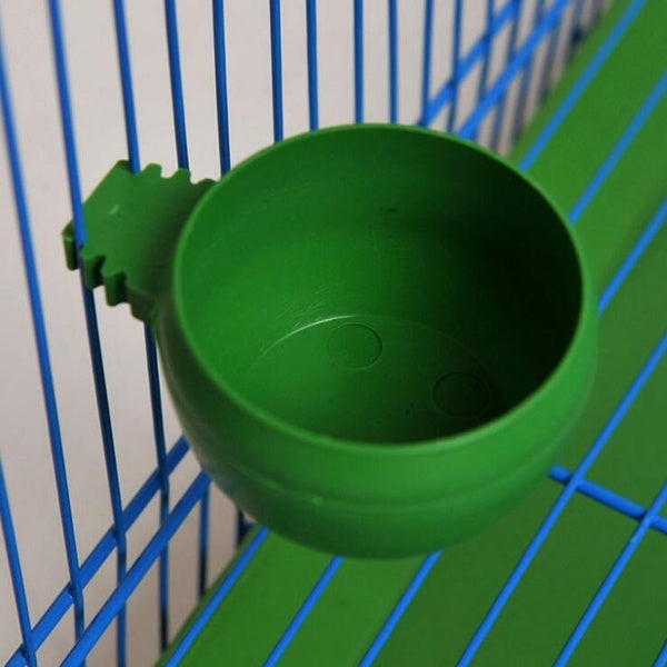 Round Bird Food Box Parrot Food Bowl of Water Pet Bird Accessories Parrot Pet Bird Supplies Gift for Your Pet