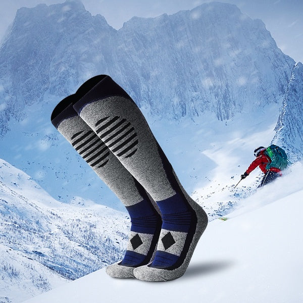 X-TIGER Men's Wool Keep Warm Ski Socks, Extra Warm Knee High-Performance Snow Skiing-Snowboard Socks in Outdoor Sporting