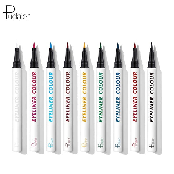 Health & Beauty Pudaier 9 color new white eyeliner makeup professional waterproof easy dry woman beauty liquid eyeliner cosmetics pencil