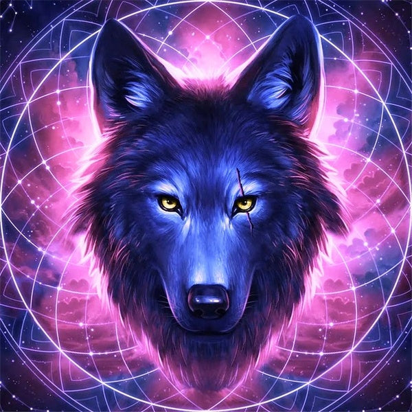 DIY 5D Animal Wolf Diamond Painting Full Drill With Number Kits Home Decor Wall Painting The Gift Arts and Crafts For Adults,Teenagers,The Old
