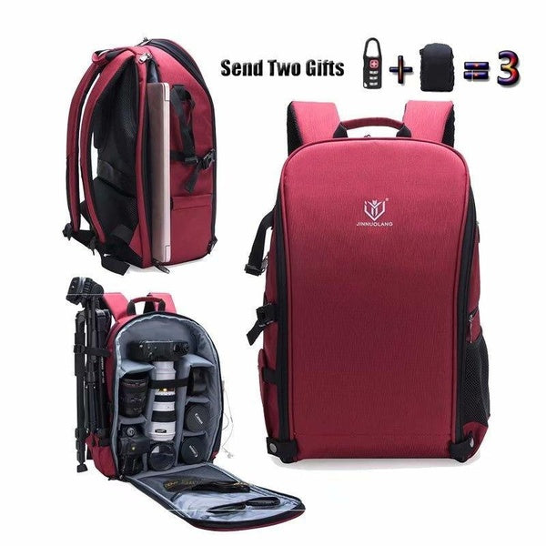 Fashionable High Quality Large Capacity Outdoor Photography Backpack Waterproof SLR Folding Camera Laptop Backpack 15.6 17-inch Digital Camera Rucksa