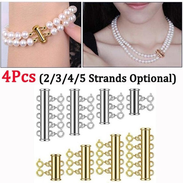 4Pcs Hot Sale Strand Necklace Detangler Untangling Layered Necklace Clasp Spacer For Women Girl Hot Sale Jewelry Accessories Matron Inn