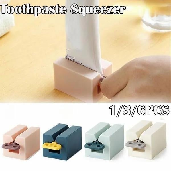 1-3-6PCS Household Plastic Toothpaste Tube Squeezer Easy Dispenser Roll Holder Bathroom Supplies Tooth Cleaning Accessories Toothpaste Squeezer