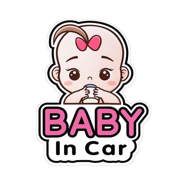 Baby in Car Baby on board Kids Children Girl Vinyl Sticker Decal for Car Truck Window Bumper