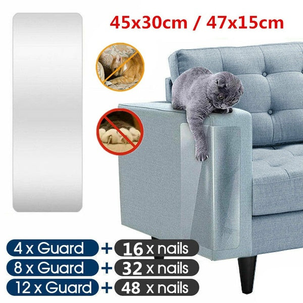 Cat Scratch Guard Shield Furniture Sofa Walls Pet Couch Protector (With nails or Without nails)