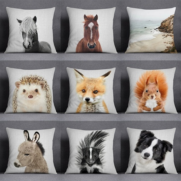 Animal series home decoration pillowcase square pillowcase home office decoration (45cm * 45cm)