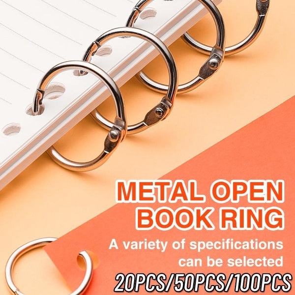20pcs-50pcs-100pcs Binder Rings Detachable Metal Loose Leaf Book Binder Rings for Key Ring Album Scrapbook Craft Open Rings Office Binder Hoops