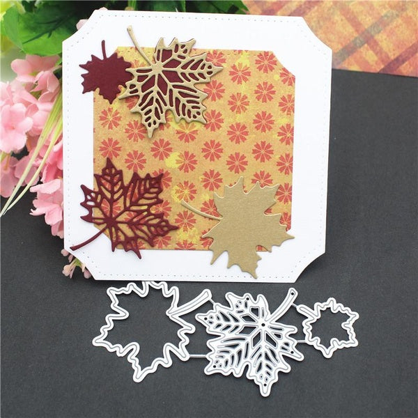 Maple Leaf Metal Cutting Dies Scrapbooking Stencil for Album Paper DIY Gift Card Decoration Embossing Dies