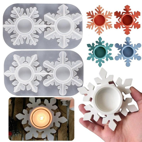 2styles Silicone Casting Molds for Snowflakes Holders Craft DIY