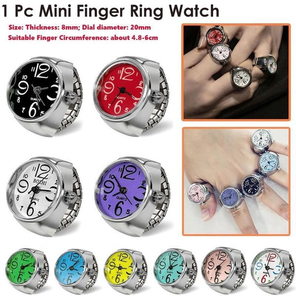 1 Pc Vintage mode Mini montre anneau Couple femmes hommes Quartz doigt montre anneaux