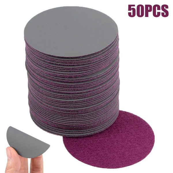 50PCS 2 pouces Crochet et Boucle Disque de Ponçage Humide-Sec Carbure de Silicium 2000 Grains
