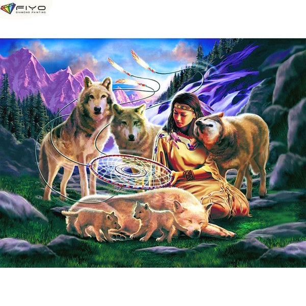 Wlof DIY 5D Diamond Painting Full Drill with Number Kits Home and Kitchen Fashion Cross Stitch Embroidery Paintings Canvas Pictures Wall Decoration G