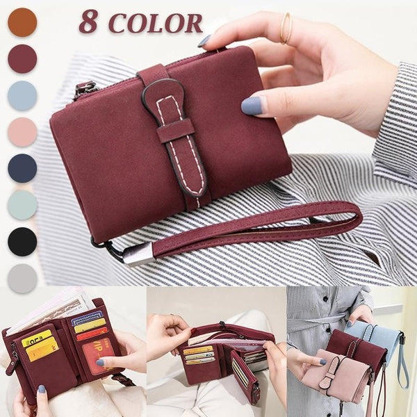 New Cute Women's Fashion Tri-Fold Wallet Purse Short PU Soft Leather Card Holders