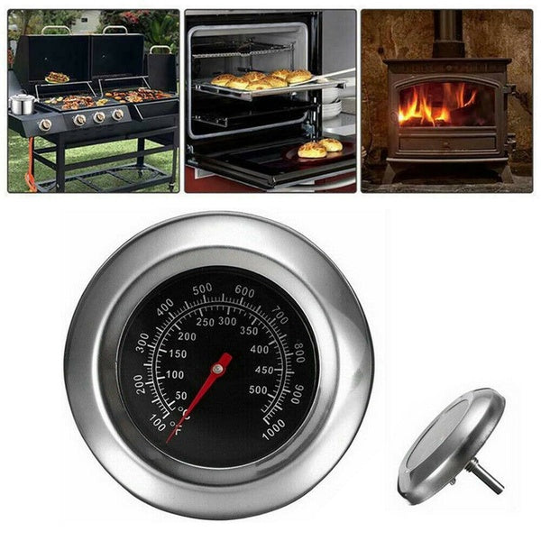 50℃~550℃ Bimetal Thermometer Stainless Steel Barbecue BBQ Smoker Grill Temperature Gauge Celsius Household Thermometers