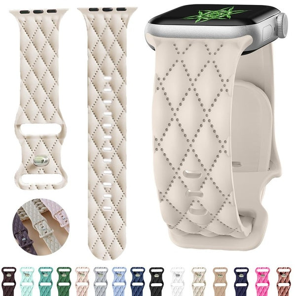 Silicone Band for Smart Watch Ultra 2-Ultra 49mm 9 8 7 45mm 41mm for SmartWatch Series SE 6 5 4 3 2 1 44mm 40mm 38mm 42mm ，Priting Sport Breathable S