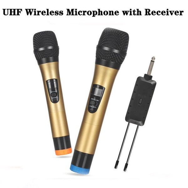 Microphone dynamique tenu dans la main d'ensemble de microphone sans fil d'uhf professionnel pour l'exposition de KTV d'église de fête de mariage de