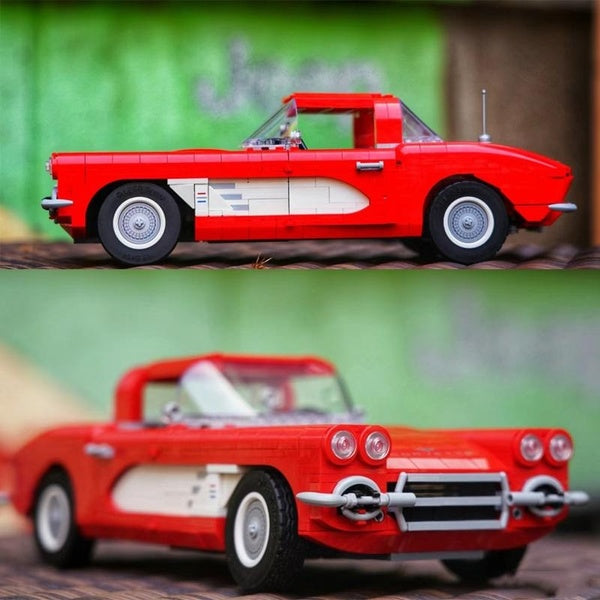 New Retro Roadster Racing Car Model Building Block Brick Educational Assembly Toy Children Boy Gift