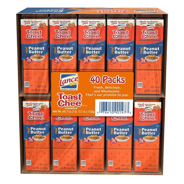 ToastChee Peanut Butter Crackers (1.52 oz, 40 ct)