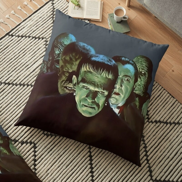 Gang of Monsters Throw Pillow Cover