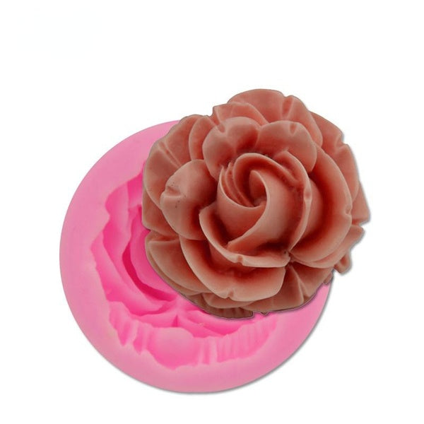 Blooming rose silicone cake mold 3D flower soft sugar mold jelly jelly jelly candy chocolate decorative baking tool mold