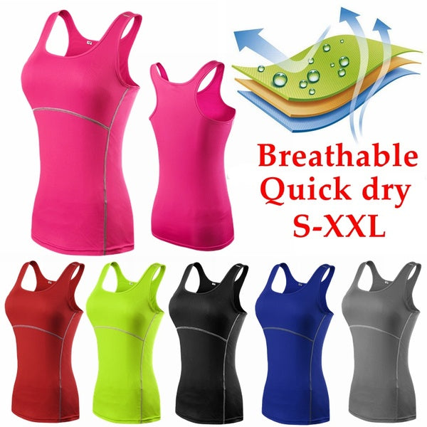 New Sleeveless Racerback Yoga Vest Sport Singlet Women Athletic Fitness Sport Tank Tops Gym Running Training Yoga Shirts