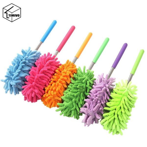 TIMIVO Adjustable Chenille Car Feather Duster Dust Duster Dust Shan Dusting Brush Furniture Cleaning Handle Magic Dusters