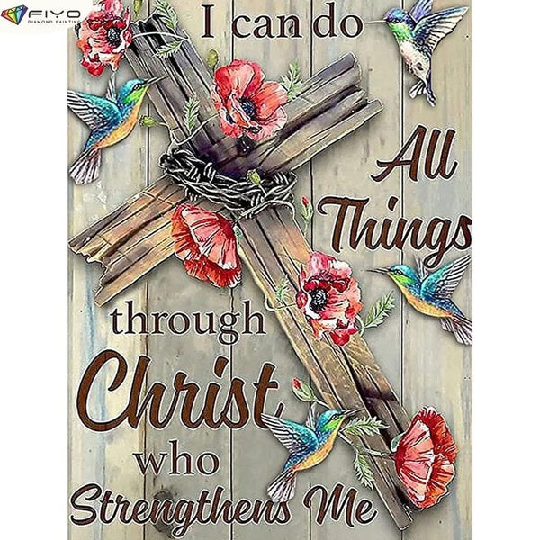 Crosses DIY 5D Diamond Painting Full Drill with Number Kits Home and Kitchen Fashion Cross Stitch Embroidery Paintings Canvas Pictures Wall Decoratio