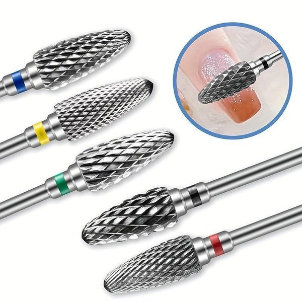 1-5pcs Nail Drill Bits, Carbide Nail Drill Bits for Manicure and Pedicure Home Salon Use