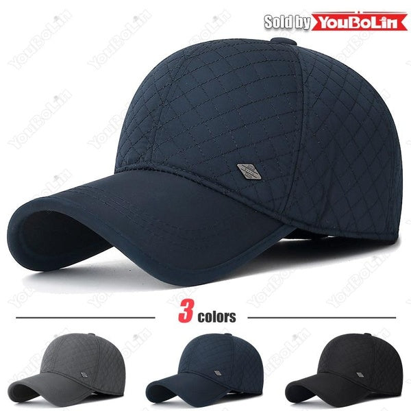Chapeau chaud pour papa, casquette de Baseball épaisse en velours, Protection des oreilles en plein air, pour personnes d'âge moyen et âgées, cadeau