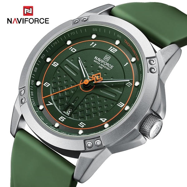 NAVIFORCE hommes Sport Wastch haut marque décontracté montre-bracelet à Quartz affichage de la Date mâle en cuir étanche horloge