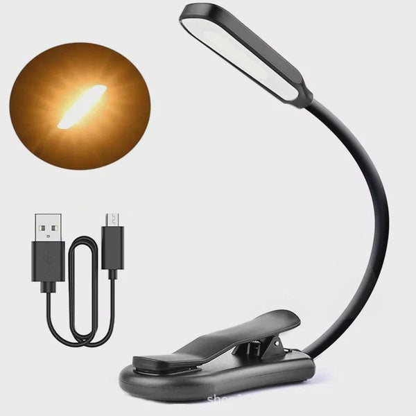 Rechargeable Book Light 3-Level Dimming Reading Light Daylight Flexible Clip on Light Book Reading Light for Reading in bed Book Lamp usb light