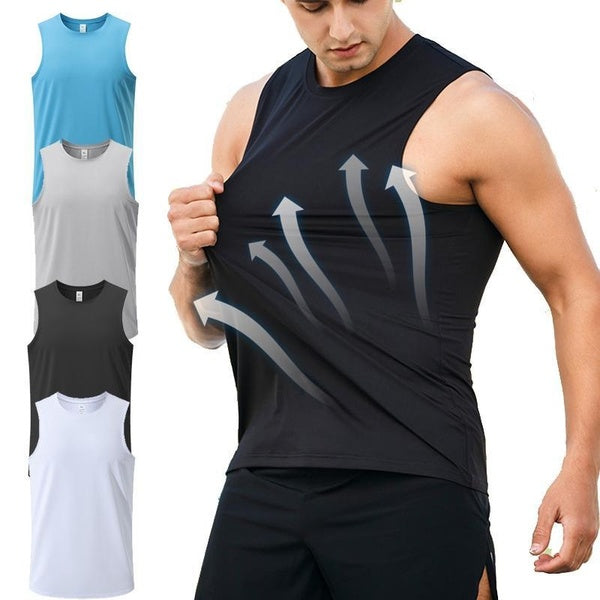 Men's Sleeveless Muscle Bodybuilding Tank Top,Moisture Wicking Sweatproof Fitness Workout Vest Summer Breathable Quick Dry Sleeveless Shirts Night At