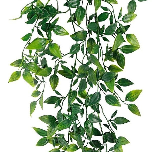 Artificial Hanging Plants Small Fake Potted Plants, Faux Plants for Indoor Outdoor Aesthetic Office Living Room Shelf Decor (1 Pack)