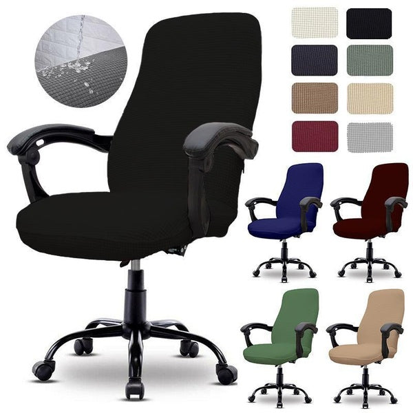 Waterproof Computer Office Elastic Chair Cover Anti-dirty Removable Seat Cover For Swivel Chair Cover Slipcover Solid Colors Meeting Room Chair Prote