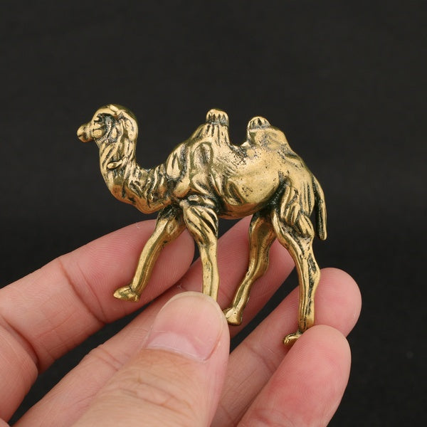Copper camel ornaments solid copper micro-carving Jubao tea pet desktop home decoration furnishings copper crafts