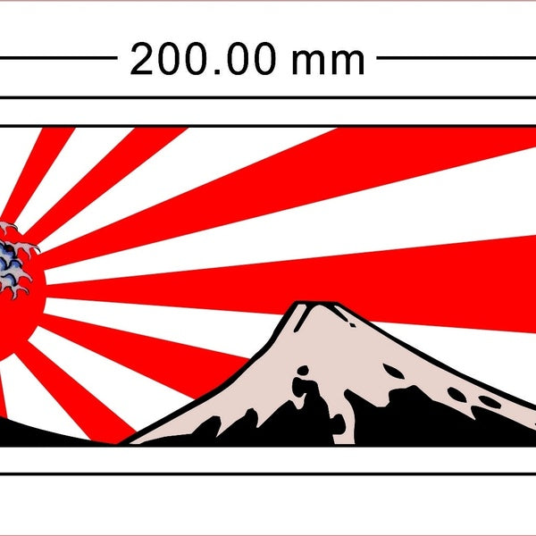 Mode Japon Zone Drapeau Vinyle Slap Autocollant Jdm Drift Stance Jap Voiture Fenêtre Pare-chocs Autocollant Decal Étanche