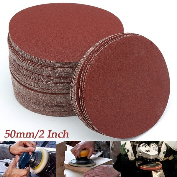 100pcs 50mm Sanding Discs Hook and Loop Grit Sand Paper Practical Polishing Tools Triangle Discs