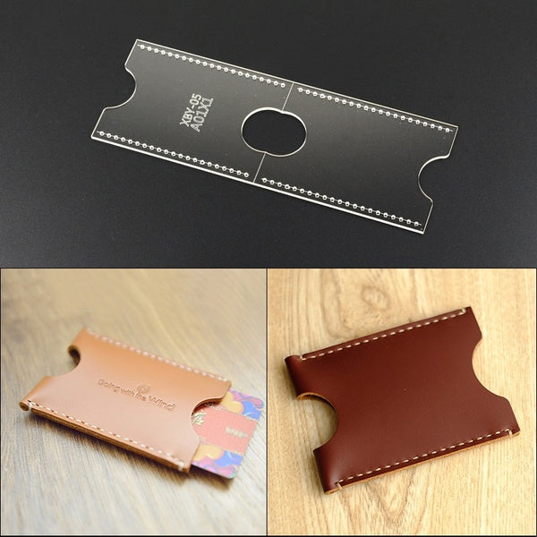 1Pcs Acrylic Card Holder Template Leather Tool Template DIY Handcraft Leather Acryl Template