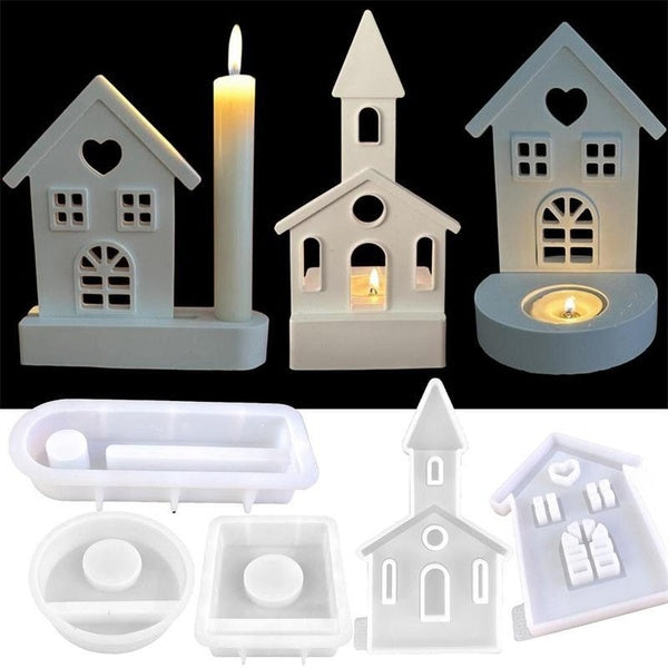 Silicone Molds Decorative House Bunny Insert Mold for Holders DIY