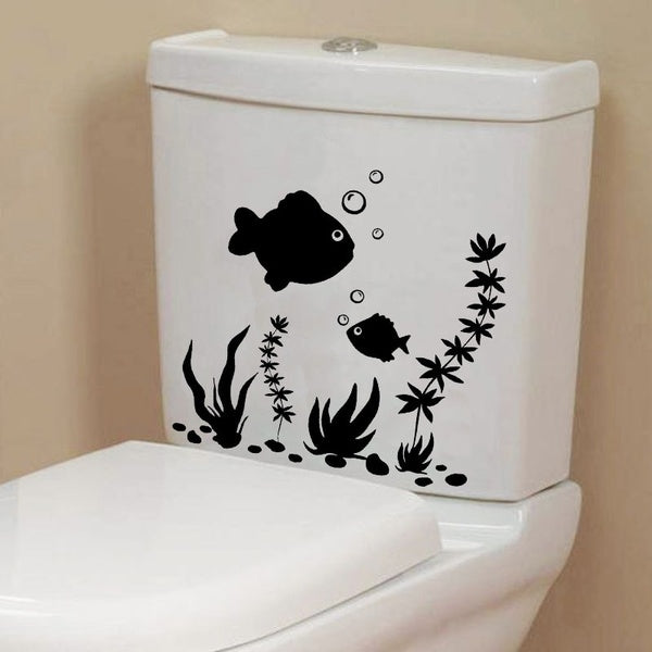 Poisson Aquarium Mode Vinyle Stickers Muraux Autocollants De Toilette Décor À La Maison