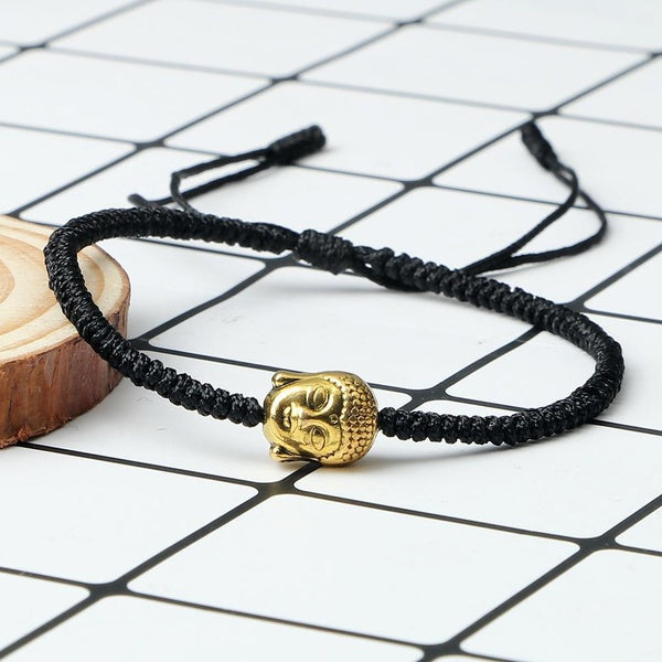 Classic Buddha Head Pendant Bracelets Tibetan Buddha Adjustable Braided Knots Charm Bracelet & Bangle Women Men Yoga Jewelry
