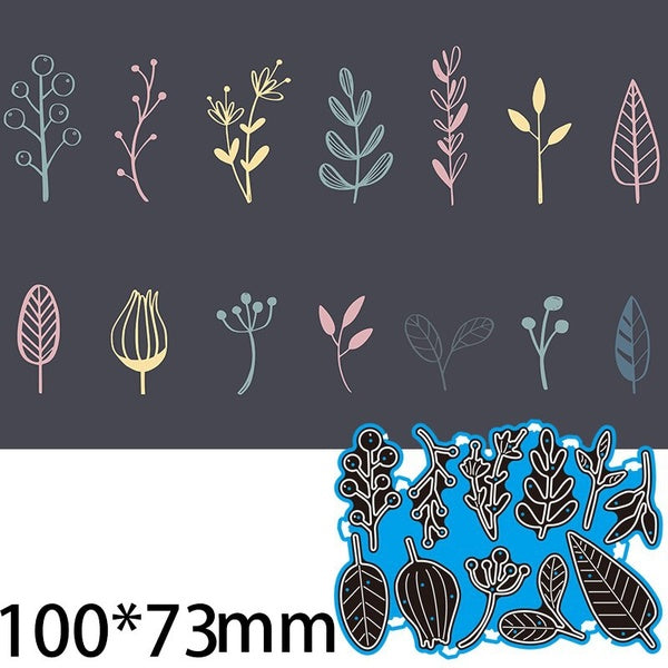 New Leaves Metal Cutting Dies Stencil Template for DIY Scrapbooking Embossing Paper Card Album Making Decor Craft Leaf Dies Cut