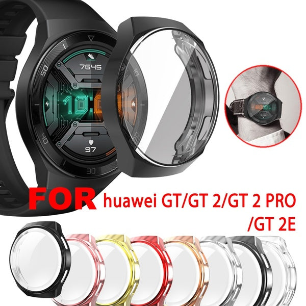 Case For HUAWEI watch GT 2- GT- 2 PRO 46mm for Huawei Watch GT 2e cover soft TPU Full Coverage Frame Smartwatch Accessories Bumper+Screen Protector f