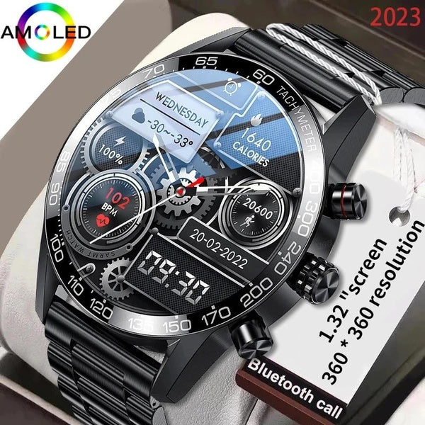 Lige 360 AMOLED HD écran montre pour hommes montre intelligente Bluetooth appel Smartwatch 2023 mode affaires horloge nouveau Smartband homme
