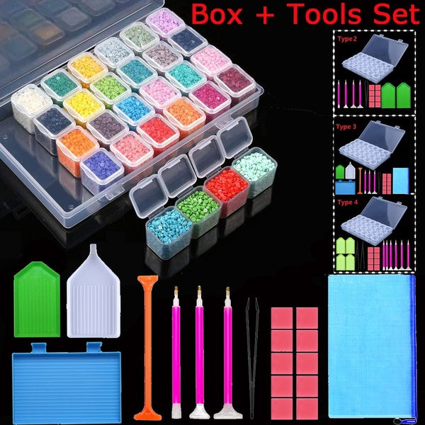 Bricolage artisanat accessoires ensemble 5D diamant peinture outils Kit cristal strass ramasser boîte de rangement pour bricolage Art artisanat