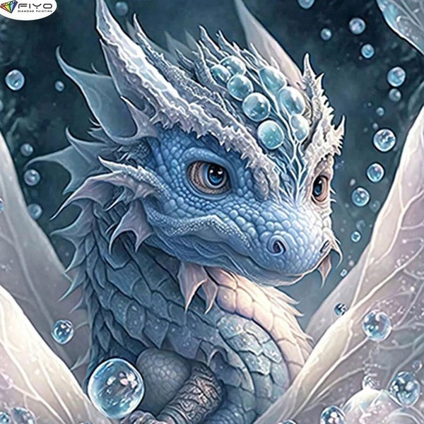 5D Diamond Painting Dragon Diamond Embroidery Full Rhinestone Diy Mosaic Cross Stitch Kit Home DecorGift(FullRound15x25-20x30-30x40-40x50-50x70cm)(Fu