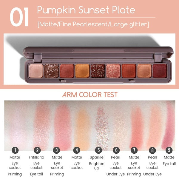 Nine-color Keyboard Fingertip Eyeshadow Palette Pearly Matte Super Fire 9-color Eyeshadow Cheap Wholesale Beginner Fashion