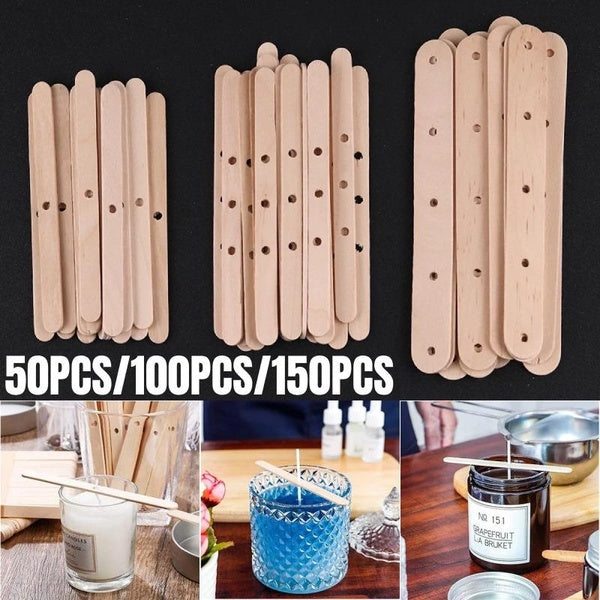 50pcs-100pcs-150pcs Wooden Candle Wick Holders 1 Hole-3 Hole-5 Hole Stick Centering Devices Tools for DIY Handmade Candle Making